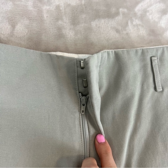 Zara Tan Khaki Cropped Pants Womens Size Large High Waisted Casual Workwear - Picture 6 of 12